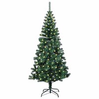 Kunstkerstboom met decoratieve touwlichten Groen 120cm PVC 3