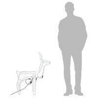 Kerstfiguur rendier met bewegende kop 2 st warmwit 8