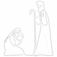 Kerstfiguren Jozef en Maria met 264 LED&amp;apos;s 40x55 en 38x100 cm 5