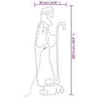 Kerstfiguren herder en lam met 168 LED&amp;apos;s 102,5x35 cm 6