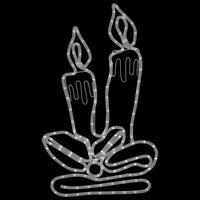 Kerstfiguur kaarsen met 144 LED&amp;apos;s 70x42 cm 4