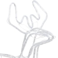 Kerstfiguur rendier met bewegende kop koudwit 76x42x87 cm 7