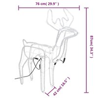 Kerstfiguur rendier met bewegende kop koudwit 76x42x87 cm 9