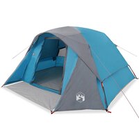 Tent 4-persoons waterdicht blauw 2