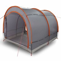 Fietstent met dak met opslag Grijs en Oranje 256 x 222 x 182 cm 3