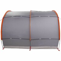 Fietstent met dak met opslag Grijs en Oranje 256 x 222 x 182 cm 6