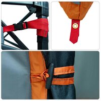 Tent met dak Anders Grijs en Oranje en Zwart 8