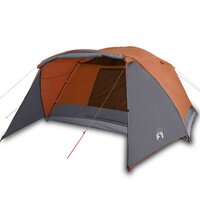 Tent met luifel 4-persoons waterdicht oranje 2