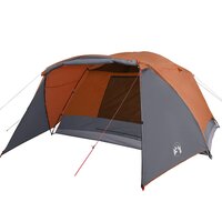Tent met luifel 4-persoons waterdicht oranje 4