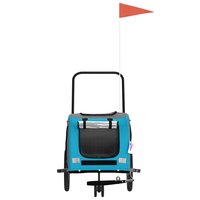 Fietskar voor huisdieren, blauw en grijs Oxford-stof en ijzer 4