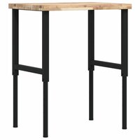 Werkbank rechthoekig 80x60x(73-99,5) cm massief acaciahout 2