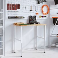 Werkbank rechthoekig 100x60x(73-99,5) cm massief acaciahout 3