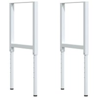 Werkbank rechthoekig 100x60x(73-99,5) cm massief acaciahout 5