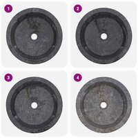 Gootsteen &Oslash;40x15 cm marmer grijs 5