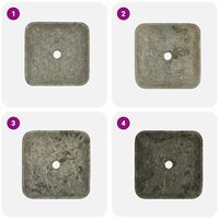 Gootsteen 40x40x10 cm marmer grijs 6