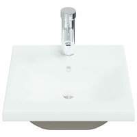 Inbouwwastafel met kraan 42x39x18 cm keramiek wit 3