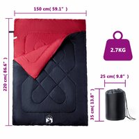 Slaapzak dubbel met kussens voor volwassenen 3-4 seizoenen 5