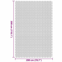 Tenttapijt Antraciet 300 x 200 cm Polyester 7