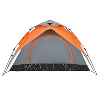 Koepeltent 3-persoons snelontgrendeling grijs en oranje 8