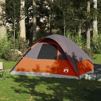 Koepeltent 6-persoons waterdicht oranje 3