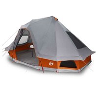 Familie Tipi Tent met dak Grijs en Oranje 466 x 310 x 240 cm 3