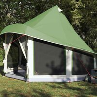Familie Tipi Tent met dak Groen 404 x 370 x 270 cm 4