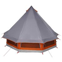 Familie Tipi Tent met dak Grijs en Oranje 404 x 370 x 270 cm 7