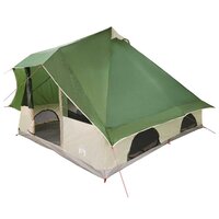 Familie Tipi Tent met dak Groen en Bruin 358 x 296 x 258 cm 2
