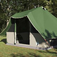 Familie Tipi Tent met dak Groen en Bruin 358 x 296 x 258 cm 4