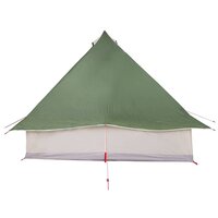 Familie Tipi Tent met dak Groen en Bruin 358 x 296 x 258 cm 7