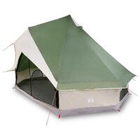 Familie Tipi Tent met dak Groen en beige 400 x 346 x 250 cm 3