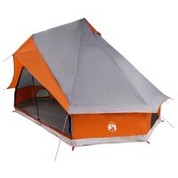 Familie Tipi Tent met dak Grijs en Oranje 400 x 346 x 250 cm 2