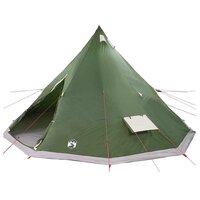 Familie Tipi Tent met dak Groen 560 x 560 x 300 cm 2