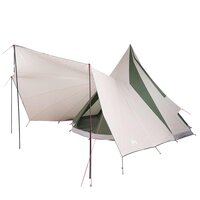 Familie Tipi Tent met dak Groen en beige 510 x 690 x 330 cm 2
