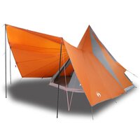 Familie Tipi Tent met dak Grijs en Oranje 510 x 690 x 330 cm 3