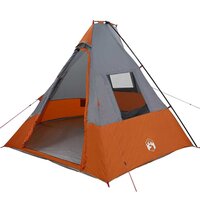 Tent Grijs en Oranje en Zwart 383 x 338 x 217 cm Polyester 2
