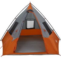 Tent Grijs en Oranje en Zwart 383 x 338 x 217 cm Polyester 5