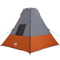 Tent Grijs en Oranje en Zwart 383 x 338 x 217 cm Polyester 6