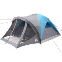 Tunneltent 6-persoons waterdicht blauw 4