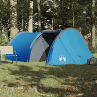 Tunneltent 4-persoons waterdicht blauw 3