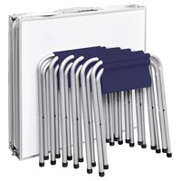 Campingtafel in hoogte verstelbaar met 6 krukken 180x60 cm 5