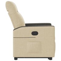 Sta-op-stoel verstelbaar stof cr&egrave;mekleurig 6