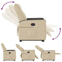 Sta-op-stoel verstelbaar stof cr&egrave;mekleurig 8