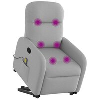Sta-op-massagestoel verstelbaar stof wolk grijs 3