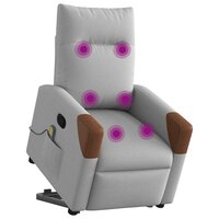 Sta-op-massagestoel verstelbaar stof wolk grijs 3