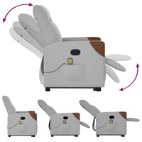 Sta-op-massagestoel verstelbaar stof wolk grijs 8