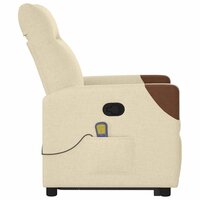 Sta-op-massagestoel verstelbaar stof cr&egrave;mekleurig 6