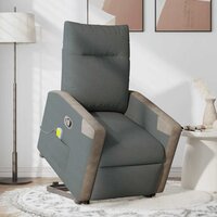 Sta-op-massagestoel verstelbaar stof donkergrijs 3