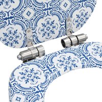 Toiletbrillen 2 st met soft-close deksels MDF porseleinontwerp 7