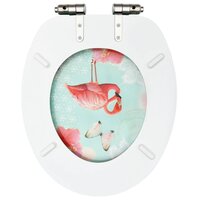 Toiletbrillen met soft-close deksel 2 st flamingo MDF 6